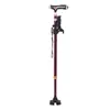 Bastón para Caminar de Ancianos Yunxiang, Aleación de Aluminio Engrosada, Telescópico, Ligero, Antideslizante, Bastón de Cuatro Patas con Luz LED, Bastón Magnético