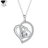 Knn-1078 Collar de Alta Gama con Forma de Corazón para Mujer, Joyería Transfronteriza con Diseño Único, Cadena para Clavícula de Corazón de Amor
