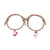 Pulseras Navideñas con Imanes de Corazón que se Atraen Mutuamente, un Regalo para Parejas o Mejores Amigos, Edición Limitada Navideña Específica para las Fiestas