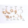 Acessórios para brincos diy cobre banhado a ouro 18K cor real folhas de preservação material de joalheria em forma de C pulseira colar brincos pingente