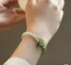 Pulseira de Jade Hetian Cor Gradiente de Jade Hetian Cor de Água Clara Pulseira Verde Lago Simples Versátil Feminina Uma Peça Atacado