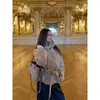 Comércio exterior transfronteiriço 2026 primavera e outono popular estilo francês cor sólida lapela cintura amarrada simples para o dia a dia trench coat curto