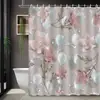 Venta Directa de Fábrica Juego de Cortinas Divisorias Impermeables, Cortina de Baño Bloqueadora de Agua Sin Taladro, Cortina de Ducha Antimoho Personalizada