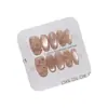 [Kitty Azúcar Rosa] Decoración de Gatito Estéreo Dulce Ojo de Gato Rosa Nude Manicura Portátil Exquisita y Juguetona Hecha a Mano