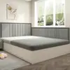 Paneles de Pared Tatami Personalizados para Dormitorio, Contornos de Cama con Calefacción Eléctrica, Pared de Fondo Minimalista Moderna para Hotel, Cojín Suave para Cabecera