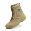 Zapatos de senderismo al aire libre para hombre, botas militares altas, cómodas, antideslizantes y resistentes al desgaste, botas de combate con cremallera, zapatos ligeros de entrenamiento físico transfronterizos