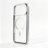 Aplicável em Fronteiras iPhone18Promax Painel Traseiro Transparente Capa Magnética para Celular Apple 17Pro Capa de Liga de Alumínio 16P
