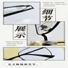 Óculos para Miopia com Bloqueio de Luz Azul, Armação de Metal, Estilo Artístico Retrô, Armação Grande para Mulheres, Visual Natural Coreano, Armações de Óculos de Moda Versáteis, Óculos para Miopia