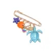 Diseño de Nicho Europeo y Americano Estilo Vacaciones en la Playa Broche de Tortuga Loro Estrella de Mar Pin Multifuncional Estilo Vacaciones Venta al por Mayor