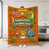 Comércio Exterior Animal Fofo Impressão Digital de Alta Definição Manta de Flanela Padrão Dinossauro 3D Manta Infantil Manta para Todas as Estações