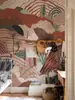 Estilo Nórdico Ilustración Creativa Decoración de Pared para Habitación Infantil Fondo de Pared para Dormitorio de Niños y Niñas Mural de Papel Tapiz Abstracto