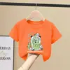 Camiseta de Verano de Manga Corta para Niños 2026 Nuevo Estilo Infantil Verano Manga Media Tendencia Superior Delgado Marca de Moda