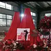 Nuevo Arte de Hierro para Bodas Marcador de Camino de Paleta Soporte Telescópico Adorno de Escenario T Negro Fondo de Escenario Donut Dorado