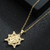 Pingente de colar feminino com tendência criativa, estilo europeu e americano, banhado a cobre, ouro verdadeiro, microincrustado, zircônia, personalidade criativa, acessórios para colar