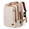 Mochila Expansível com Carregamento USB, Bolsa Elegante para Viagens de Negócios de Curta Distância, Bolsa com Armazenamento Multicamadas para Laptop para Homens e Mulheres