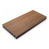 Piso de madeira plástica com furo quadrado para terraço externo on-line com relevo antiderrapante furo redondo coextrusão madeira ecológica plástico imitação sólida ripas de madeira