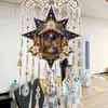 Campanilla de viento navideña de producto nuevo transfronteriza, campanilla de viento pintada de Navidad para atrapar el sol S