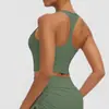 Sutiã Esportivo de Cor Sólida Europeu e Americano Roupa Íntima com Bojo Costas nadador Colete Sutiã Casual Roupa de Yoga Top Fitness de Secagem Rápida