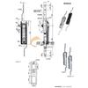 Acero Inoxidable Aleación de Zinc Ms828 Distribución de Potencia Ms460 Gabinete de Interruptor de Alto Voltaje Cerradura de Puerta Cerradura de Varilla de Conexión Subterránea