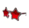 Gafas de Sol Sin Marco de Estrella de Cinco Puntas Incrustadas de Diamantes Transfronterizas Estilo Europeo y Americano Exageradas de Colores Caramelo Gafas para Fiesta y Baile