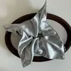 Pañuelo Cuadrado de Satén Sedoso Hecho a Medida Estilo Coreano para Atar el Cabello con un Toque de Lujo, Elegante Diadema para Peinados de Moño con Acabado Brillante