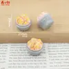 Huevo Nube Tarta Comida Juguete DIY Hecho a Mano Pegamento de Crema Joyería de Resina Accesorios para el Cabello Colgante Decoración para Funda de Teléfono