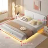 Cama flotante, moderna y simple, sin cabecero, base de listones, para uso doméstico en dormitorio principal, cama grande, cama individual o doble, cama de hierro forjado, popular en línea