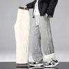 Pantalones Térmicos de Algodón con Patrón de Calabaza para Hombres y Mujeres, Pantalones Largos Casuales Engrosados Forrados de Felpa para Invierno, Pantalones de Esquí Calientes a Prueba de Viento para Deportes al Aire Libre