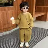 Elegante Conjunto Nuevo de Primavera y Otoño para Niños, Sudadera de Dos Piezas de Estilo Coreano Fresca y de Moda para Niños Pequeños, Ropa de Moda de Primavera y Otoño para Bebés