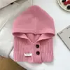 Atacado transfronteiriço de balaclavas estilo coreano para o dia a dia, direto da fábrica de origem, com designs fofos e cores sólidas, adequadas para tamanhos de cabeça maiores