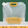Bolsa de almacenamiento de granos grado alimenticio arroz a prueba de humedad a prueba de insectos portátil sellada bolsa transparente auto-soportante con boquilla venta al por mayor