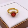 Anillo Ovalado Abierto con Piedra Preciosa Electrochapado, Anillo Vintage Estilo Corte para Dedo Índice, Joyería de Lujo Ligero de Gama Alta al por Mayor