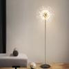 Lámpara de Pie Sala de Estar Dormitorio Lámpara de Noche Lámpara de Piso de Esquina de Pared Arte Nórdico Diente de León Mármol Luz Cristal de Lujo