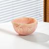 Juego de Té Matcha Estilo Japonés con Tazón de Matcha en Relieve, Tazón de Pétalos con Pico, Tazón de Cerámica para Uso en Casa, Batidor de Té y Cuchara de Té de Alto Valor
