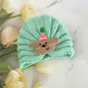 Nova Chapéu de Tricô Desenho Animado Quente para Crianças Chapéu de Lã de Cachorrinho Fofo de Cor Sólida Chapéu de Desenho Animado para Bebê