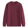 Mono Ligero de Punto Canalé Hombro Caído Color Sólido Sudadera con Capucha Cuello Redondo Logo Personalizado Base Lisa Color Sólido Estampado de Texto