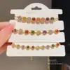 Pulseira redonda de zircônia cúbica colorida, banhada a ouro 14K - um design luxuoso e de alta qualidade, uma joia única e estilosa, disponível para atacado