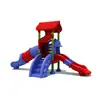 Escorregador combinado infantil para área externa, equipamento de playground de plástico para áreas residenciais e creches, escorregador de quintal, exportação para mercados estrangeiros