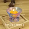 Portavelas de Mantequilla de Colores para Lámparas, Portavelas Alto para Lámparas de Buda, Portavelas de Loto, Portavelas de Vidrio