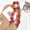 Bufanda Pequeña de Seda para Mujer Estilo Coreano Versátil Letra Geométrica Cinta Diadema Larga Estrecha Elegante de Moda Bufanda Decorativa Multifuncional