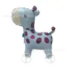 Balão de folha de alumínio com rodas para puxar, em formato de animal, brilhante, para feiras noturnas, barracas de rua, brinquedos infantis, atacado, produtos quentes de venda transfronteiriça