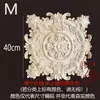 Tallado en Madera Dongyang Madera Maciza Estilo Europeo Cuadrado Cabeza de Columna Romana Gabinete Cuadrado Calcomanía Decoración Hueca Flor Cuadrada Grande