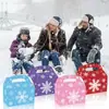 Dd295 Copo de Nieve Invierno Navidad Polvo Hermosos Recuerdos de Fiesta Bolsas de Regalo de Dulces Cajas Blancas de Cartón con Forma de Cuerno
