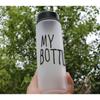 Taza de agua sencilla, bonita, portátil, resistente a caídas, creativa y distintiva, para estudiantes, para jugo, leche, botella de agua de gran capacidad
