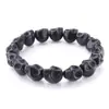 Pulsera de Calavera con Cuentas Pulsera Mala de Cuentas de Oración del Tíbet Regalo Personalizado para Hombres Pulsera de Calavera Turquesa Colorida de 12 mm