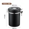 Frasco Sellado de Acero Inoxidable 304 Engrosado con Válvula de Escape Frasco de Almacenamiento Frasco de Conservación de Granos de Café con Cuchara Tarro de Té
