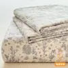 Lençol de Cama de Gaze Dupla Classe A Peça Única para Dormitório Estudantil, Conjunto de Capa de Edredom Estampada e Fronha de Três Peças para Cama de Solteiro/Casal, Não Algodão Algodão Puro 3