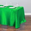 Suministro directo de fábrica mantel de tela de satén rectangular liso de color sólido de alta gama para escena de banquete de hotel y boda mantel de satén