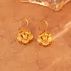Pendientes de gancho de rosa de zirconia estilo TikTok, de alta gama, exquisitos, de moda y modernos, versátiles para el uso diario