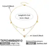 Collar con colgante de flor de cuatro pétalos más vendido con piedras de circonita, acero inoxidable, minimalista, nicho, pulsera y collar de moda para mujer